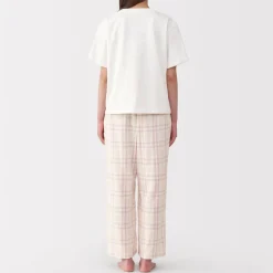 Discount Women's Double Gauze Short Sleeve Loungewear Set Pajamas & Loungewear|Loungewear