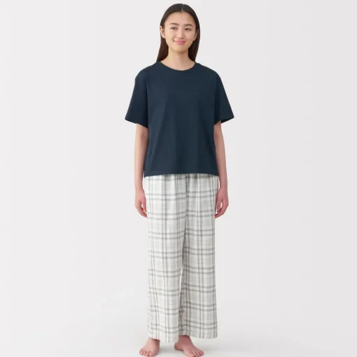 Discount Women's Double Gauze Short Sleeve Loungewear Set Pajamas & Loungewear|Loungewear