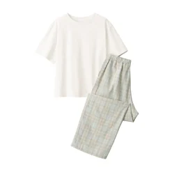 Discount Women's Double Gauze Short Sleeve Loungewear Set Pajamas & Loungewear|Loungewear