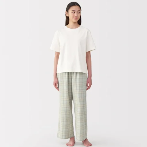 Discount Women's Double Gauze Short Sleeve Loungewear Set Pajamas & Loungewear|Loungewear