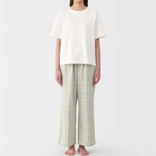 Discount Women's Double Gauze Short Sleeve Loungewear Set Pajamas & Loungewear|Loungewear