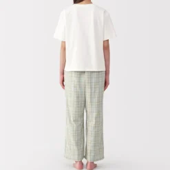 Discount Women's Double Gauze Short Sleeve Loungewear Set Pajamas & Loungewear|Loungewear