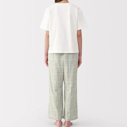 Discount Women's Double Gauze Short Sleeve Loungewear Set Pajamas & Loungewear|Loungewear