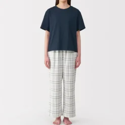 Discount Women's Double Gauze Short Sleeve Loungewear Set Pajamas & Loungewear|Loungewear