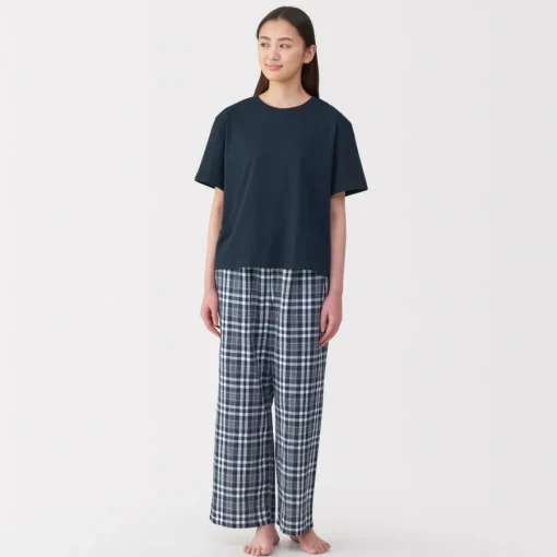 Discount Women's Double Gauze Short Sleeve Loungewear Set Pajamas & Loungewear|Loungewear