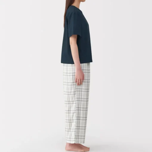 Discount Women's Double Gauze Short Sleeve Loungewear Set Pajamas & Loungewear|Loungewear