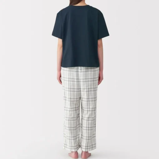 Discount Women's Double Gauze Short Sleeve Loungewear Set Pajamas & Loungewear|Loungewear