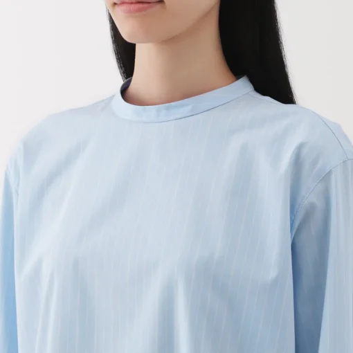 Hot Women's Easy-Dry Broadcloth Striped Long Sleeve Blouse Women Tops & Shirts