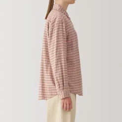 Fashion Women's Flannel Regular Collar Long Sleeve Patterned Shirt Women Tops & Shirts