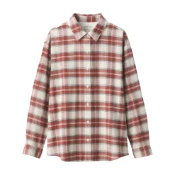 Fashion Women's Flannel Regular Collar Long Sleeve Patterned Shirt Women Tops & Shirts