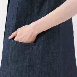 New Women's Hemp Blend Denim Long Gilet Women Tops & Shirts