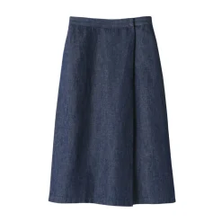 Sale Women's Hemp Blend Denim Wraparound Wide Dress Trousers Women Shorts & Skirts