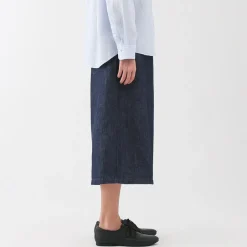 Sale Women's Hemp Blend Denim Wraparound Wide Dress Trousers Women Shorts & Skirts