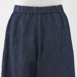 Sale Women's Hemp Blend Denim Wraparound Wide Dress Trousers Women Shorts & Skirts