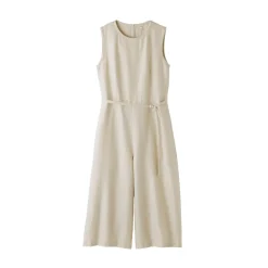 Hot Women's Hemp Blend Twill Jumpsuit Women Dresses