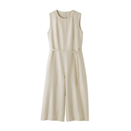 Hot Women's Hemp Blend Twill Jumpsuit Women Dresses
