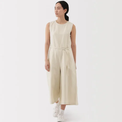 Hot Women's Hemp Blend Twill Jumpsuit Women Dresses