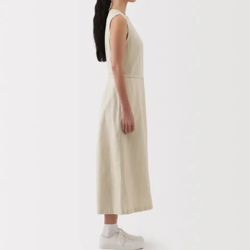 Hot Women's Hemp Blend Twill Jumpsuit Women Dresses
