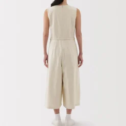 Hot Women's Hemp Blend Twill Jumpsuit Women Dresses