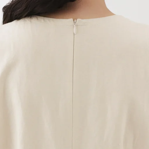 Hot Women's Hemp Blend Twill Jumpsuit Women Dresses