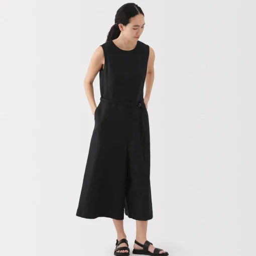 Hot Women's Hemp Blend Twill Jumpsuit Women Dresses