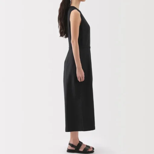 Hot Women's Hemp Blend Twill Jumpsuit Women Dresses