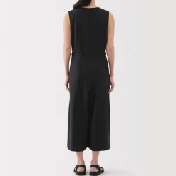 Hot Women's Hemp Blend Twill Jumpsuit Women Dresses