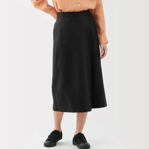 Discount Women's Hemp Blend Twill Wraparound Wide Dress Trousers Women Shorts & Skirts