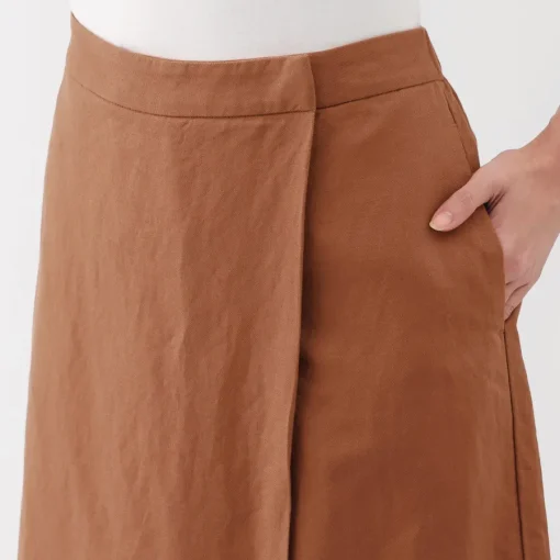 Discount Women's Hemp Blend Twill Wraparound Wide Dress Trousers Women Shorts & Skirts