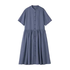 Clearance Women's Hemp Cotton Short Sleeve Dress Women Dresses