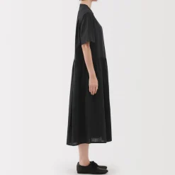 Clearance Women's Hemp Cotton Short Sleeve Dress Women Dresses