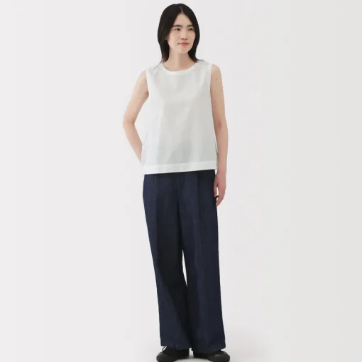 Sale Women's Hemp Cotton Sleeveless Blouse Women Tops & Shirts