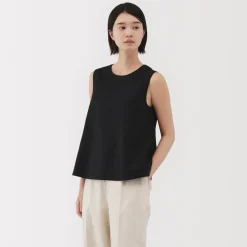 Sale Women's Hemp Cotton Sleeveless Blouse Women Tops & Shirts
