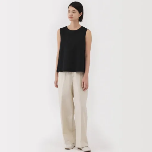 Sale Women's Hemp Cotton Sleeveless Blouse Women Tops & Shirts