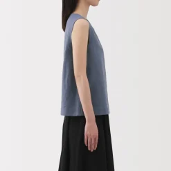 Sale Women's Hemp Cotton Sleeveless Blouse Women Tops & Shirts