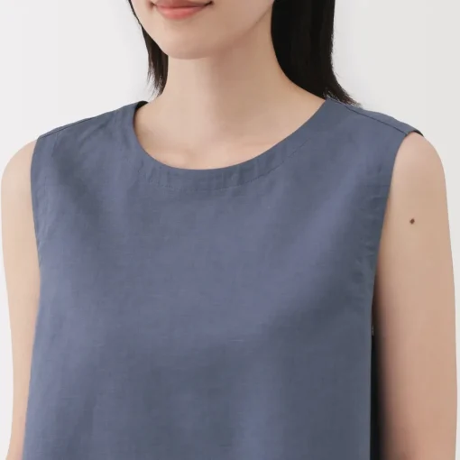 Sale Women's Hemp Cotton Sleeveless Blouse Women Tops & Shirts