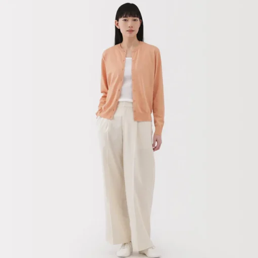Clearance Women's High Twisted Crew Neck Cardigan Women Sweaters & Cardigans