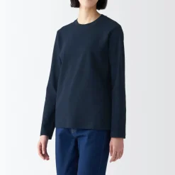 New Women's Interlock Crew Neck Long Sleeve T-Shirt Women T-Shirts