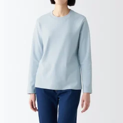 New Women's Interlock Crew Neck Long Sleeve T-Shirt Women T-Shirts