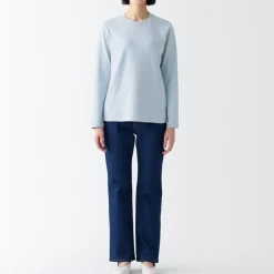 New Women's Interlock Crew Neck Long Sleeve T-Shirt Women T-Shirts