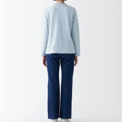 New Women's Interlock Crew Neck Long Sleeve T-Shirt Women T-Shirts
