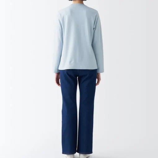 New Women's Interlock Crew Neck Long Sleeve T-Shirt Women T-Shirts