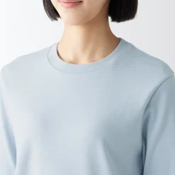 New Women's Interlock Crew Neck Long Sleeve T-Shirt Women T-Shirts