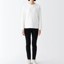 New Women's Interlock Crew Neck Long Sleeve T-Shirt Women T-Shirts