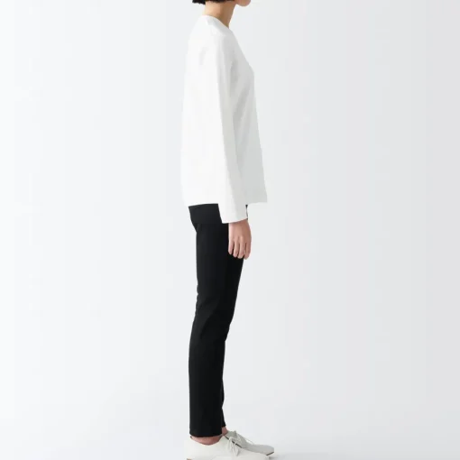 New Women's Interlock Crew Neck Long Sleeve T-Shirt Women T-Shirts