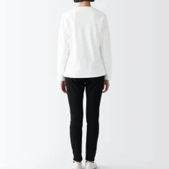 New Women's Interlock Crew Neck Long Sleeve T-Shirt Women T-Shirts