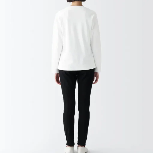 New Women's Interlock Crew Neck Long Sleeve T-Shirt Women T-Shirts
