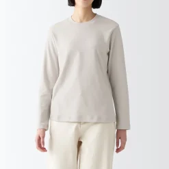 New Women's Interlock Crew Neck Long Sleeve T-Shirt Women T-Shirts