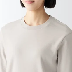 New Women's Interlock Crew Neck Long Sleeve T-Shirt Women T-Shirts
