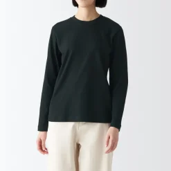 New Women's Interlock Crew Neck Long Sleeve T-Shirt Women T-Shirts